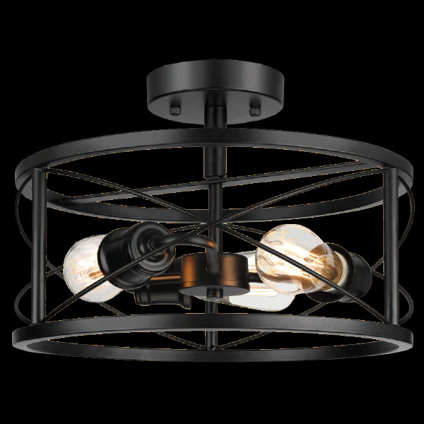 Ceiling Lamp Iron E27*3 Black 12CM iron base